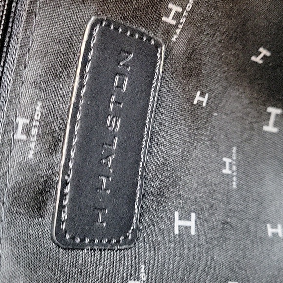 NWT Halston Denim Blue Canvas Tote Bag With Crossbody Strap - Picture 13 of 17